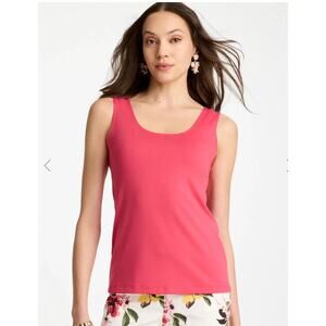 Chico’s Contour Cotton Tank Capsule Wardrobe Staple Minimalist Chic NWOT Size 1